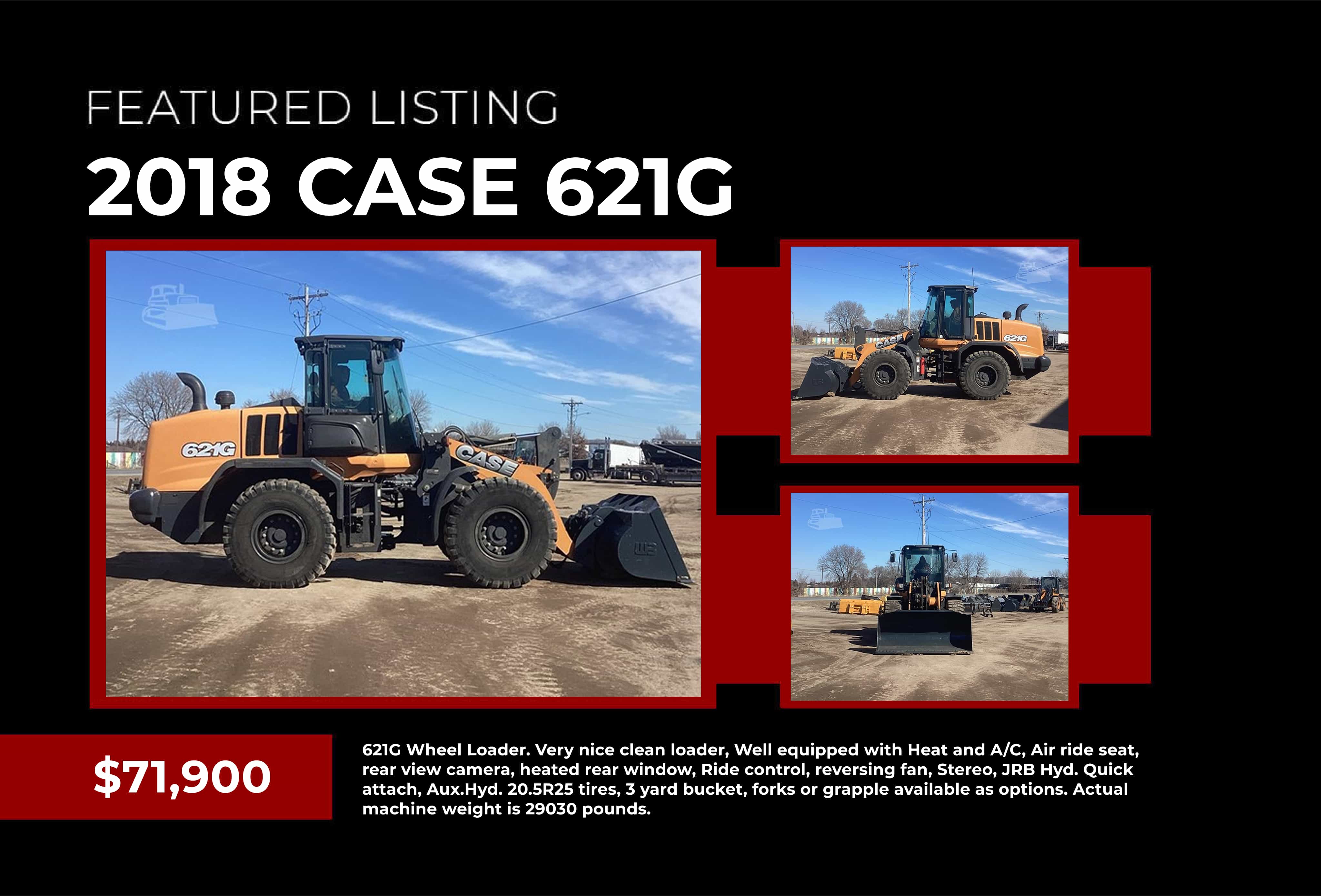 2018 Case 621G Wheel Loader Featured Listing